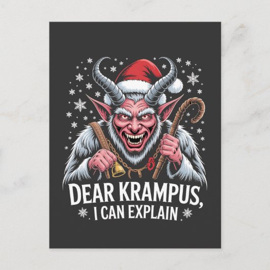 Krampus親愛 I Can Explain Christmas Santa 案内ポストカード (正面)