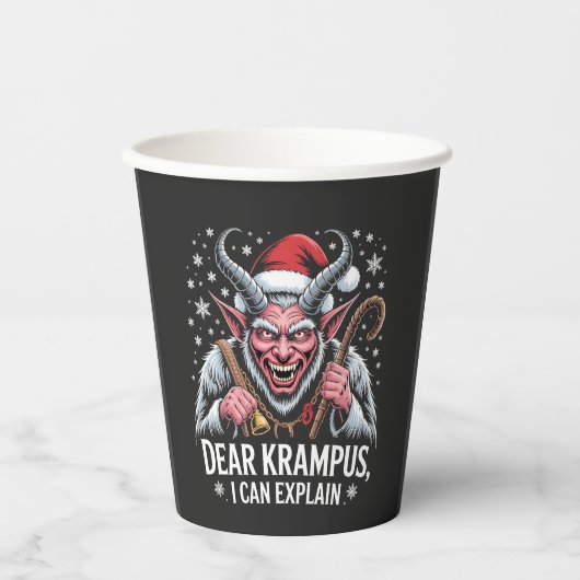 Krampus親愛 I Can Explain Christmas Santa 紙コップ (正面)