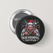 Krampus親愛 I Can Explain Christmas Santa 缶バッジ (正面&裏面)