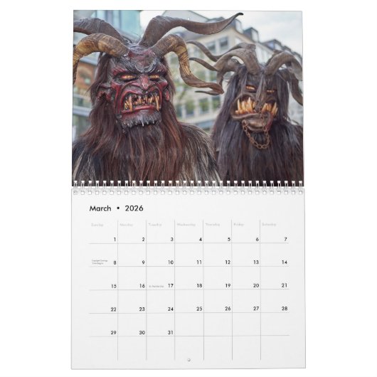 Krampus Calendar 2020 Munich カレンダー (3月 2026)