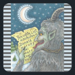 KRAMPUS CHILDREN LIST いけな CHRISTMAS STICKERS スクエアシール<br><div class="desc">今年は誰がリストいけなに載ってる？KRAMPUSステッカーシート、正方形、ライトブルー/ダークグレーキャンディ縁どステッキ... 一致する項目を探すSusan Brackデザイン</div>