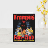 Krampus Fan-club Ugly Xmas German Christmas Demon  カード (黄色い花)