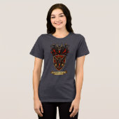 Krampus Heraldic Crest Coat of Arms Christmas  トライブレンドＴシャツ (正面全面)