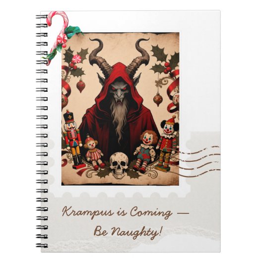 Krampus Is Coming – Be Naughty! | Dark Humor Chris ノートブック (正面)
