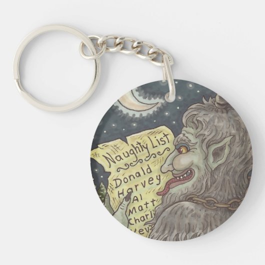 KRAMPUS LIST いけな CHRISTMAS KEYCHAIN Round キーホルダー (正面)