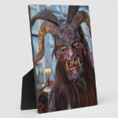 Krampus mit roten Hörnern フォトプラーク (側面)