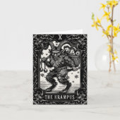 Krampus Tarot Card Design Christmas Season Evil Pa カード (黄色い花)