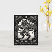 Krampus Tarot Card Design Christmas Season Evil Pa カード (黄色い花)