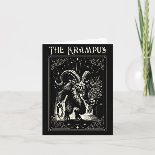 Krampus Tarot Card Design Christmas Season Evil Pa カード (正面)
