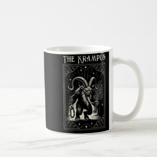 Krampus Tarot Card Design Christmas Season Evil Pa コーヒーマグカップ (右)