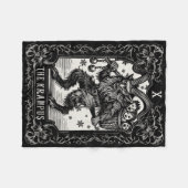 Krampus Tarot Card Design Christmas Season Evil Pa フリースブランケット (正面(横))
