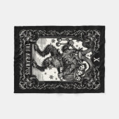 Krampus Tarot Card Design Christmas Season Evil Pa フリースブランケット (正面(横))