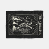 Krampus Tarot Card Design Christmas Season Evil Pa フリースブランケット (正面(横))