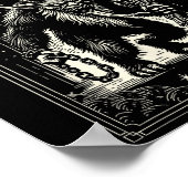 Krampus Tarot Card Design Christmas Season Evil Pa ポスター (角)