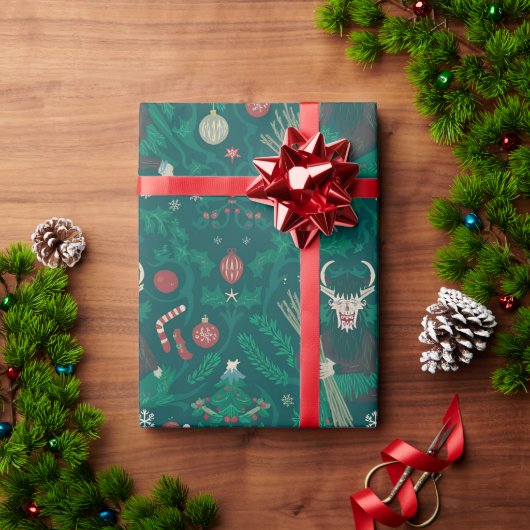 Krampus Wrapping Paper | Spooky Holiday Gift Wrap ラッピングペーパー (クリスマスギフト)