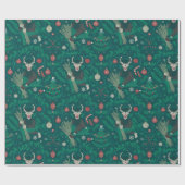 Krampus Wrapping Paper | Spooky Holiday Gift Wrap ラッピングペーパー (フラット)