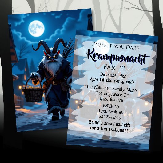 Krampusnacht Party | Come if you Dare 招待状