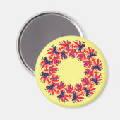 Kranz aus Trauben und Blättern  マグネット (正面/裏面)