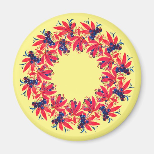 Kranz aus Trauben und Blättern  マグネット (正面)