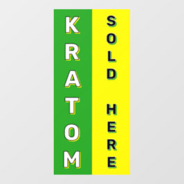 Kratomが販売ここに煙売店 ウィンドウサイン