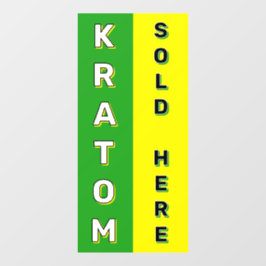 Kratomが販売ここに煙売店 ウィンドウサイン