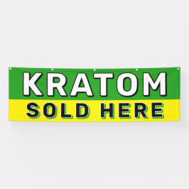 Kratomが販売ここに煙売店 横断幕