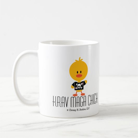 KRAV MAGAのひよこ コーヒーマグカップ (左)