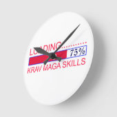 Krav Magaのデザイン ラウンド壁時計 (傾斜)