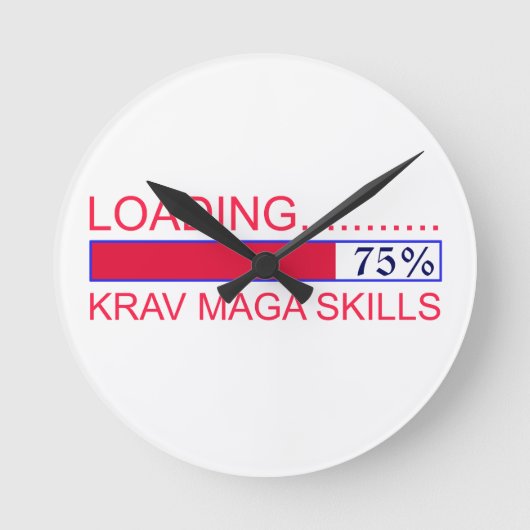 Krav Magaのデザイン ラウンド壁時計 (正面)