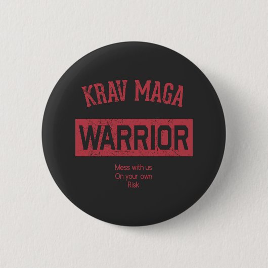 Krav Magaの戦士 缶バッジ (正面)