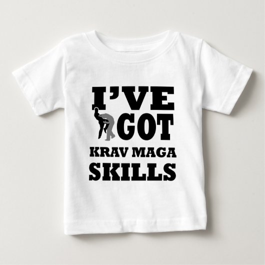 Krav Magaの武道のデザイン ベビーTシャツ (正面)