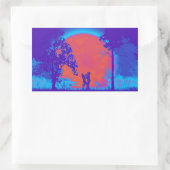 Krav Maga女性膝防衛ステッカーNeon 長方形シール (バッグ)