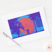 Krav Maga女性膝防衛ステッカーNeon 長方形シール (封筒)