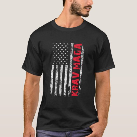 Krav Maga自己防衛レッスン戦い愛を戦う Tシャツ (正面)