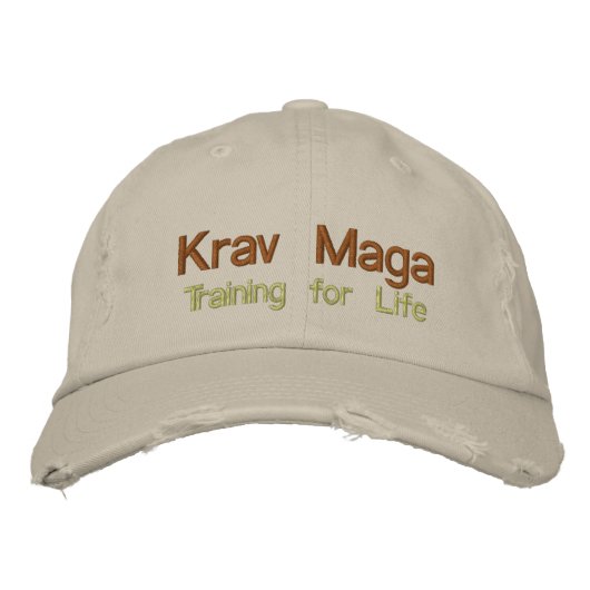 Krav Maga、ライフトレーニング 刺繍入りキャップ (正面)