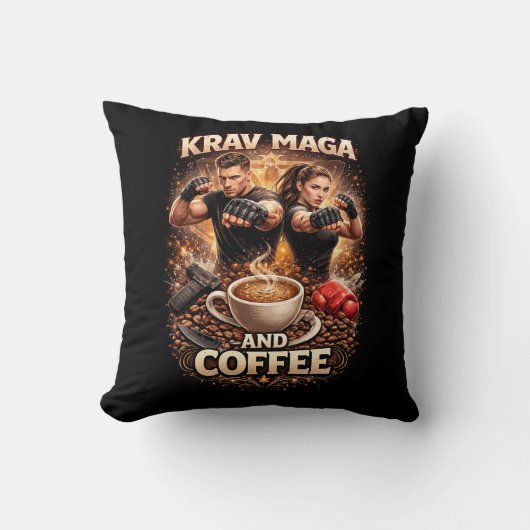 Krav Maga and Coffee クッション (正面)