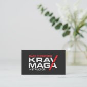 Krav Maga self-defense instructor 名刺 (スタンド正面)