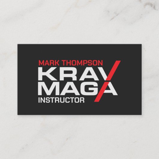 Krav Maga self-defense instructor 名刺 (正面)