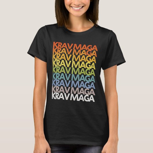 Krav Mega Self Defense Training Martial Arts Fitne Tシャツ (正面)