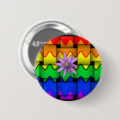 Krazyの虹の旗 缶バッジ (正面&裏面)