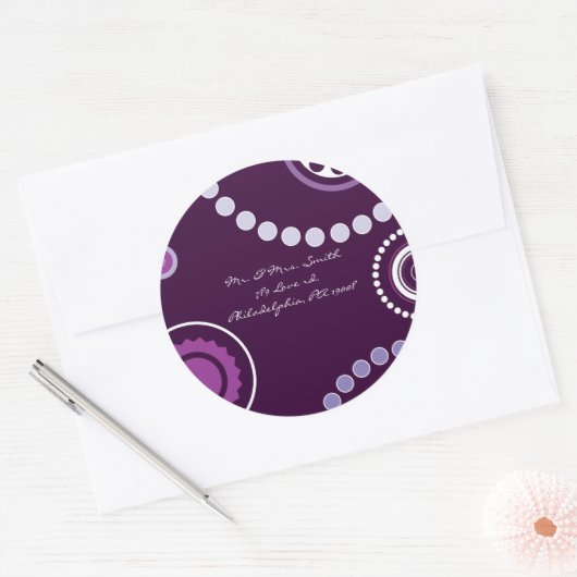 KRAZY水玉模様アストラク結婚トのリプライのシール ラウンドシール (封筒)