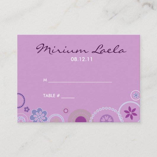 KRAZY水玉模様テーブル座席表設定 プレイスカード (正面)