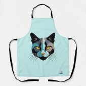 Kreative Katzenkopf Illustration エプロン (正面)