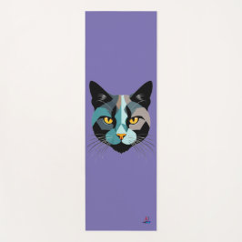 Kreative Katzenkopf Illustration ヨガマット