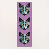 Kreative Katzenkopf Illustration ヨガマット (裏面)