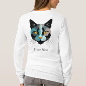 Kreative Katzenkopf Illustration Tシャツ (裏面)