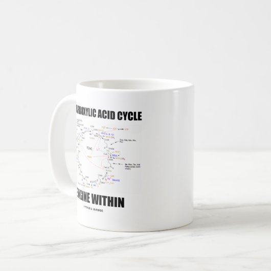 Krebs周期内の三カルボン酸周期エンジン コーヒーマグカップ (正面左)
