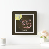 Krebs 22. Juni bis 22. Juli Uhr スクエア壁時計 (ホーム)