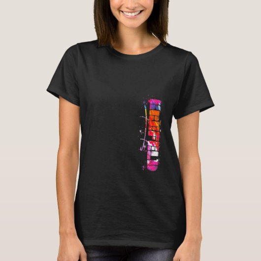 Krefeldレタリングウォーター色Krefeld Tシャツ (正面)