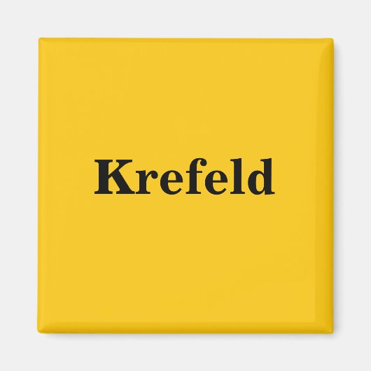 Krefeld  Magnet Schild Gold Gleb マグネット (正面)